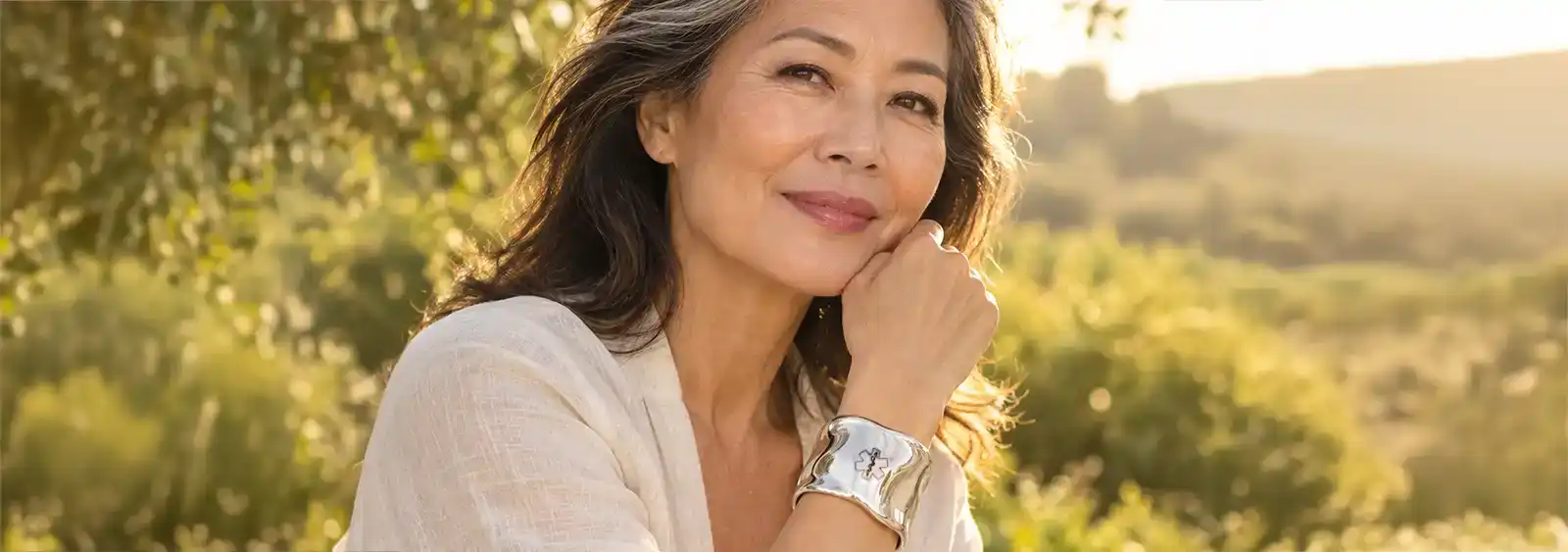 Asian Woman Wearing The Vital Cuff™